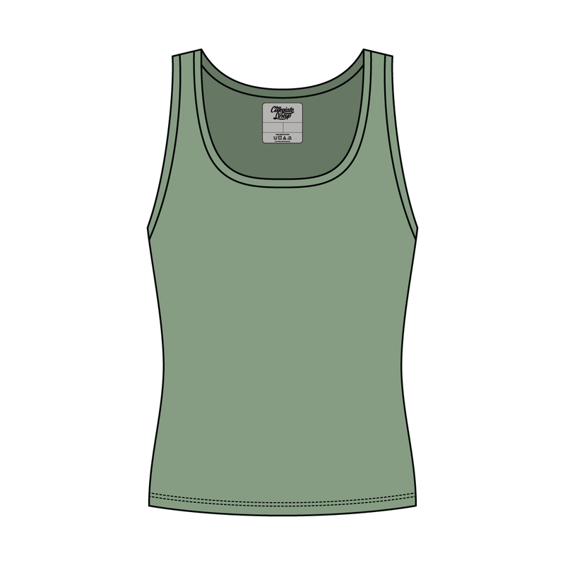 Women’s Rib Knit Fitted Scoop Tank