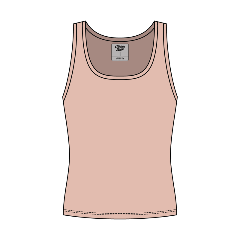 Women’s Rib Knit Fitted Scoop Tank
