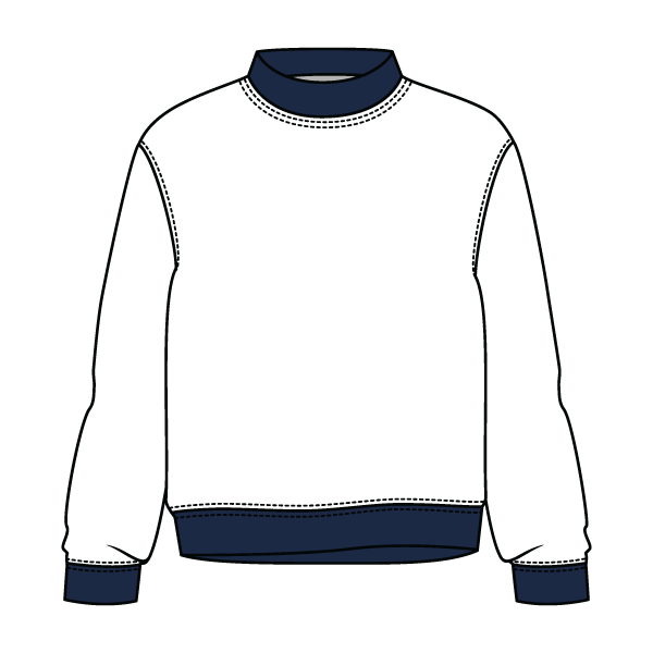 Heavyweight Fleece Fitted Mock Neck Sweatshirt