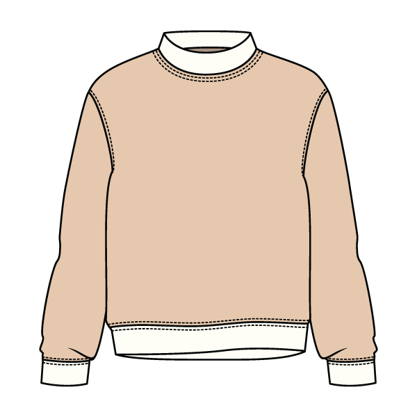 Heavyweight Fleece Fitted Mock Neck Sweatshirt