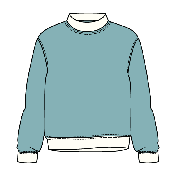 Heavyweight Fleece Fitted Mock Neck Sweatshirt