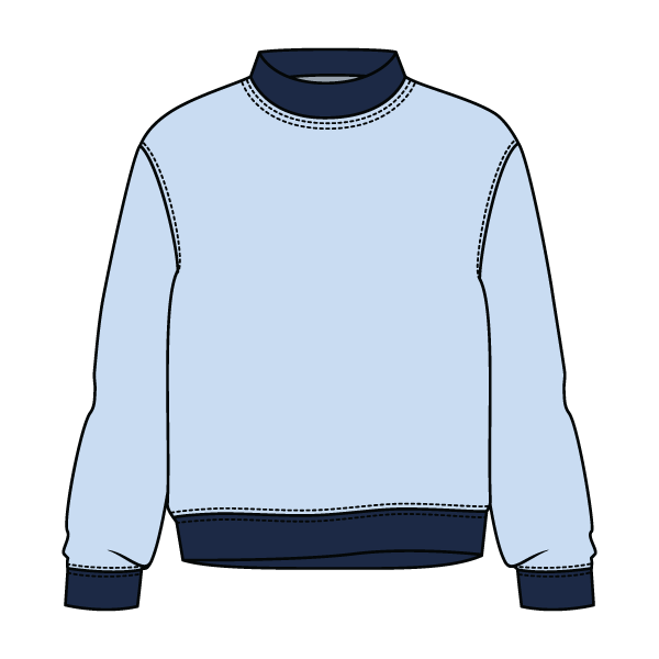 Heavyweight Fleece Fitted Mock Neck Sweatshirt