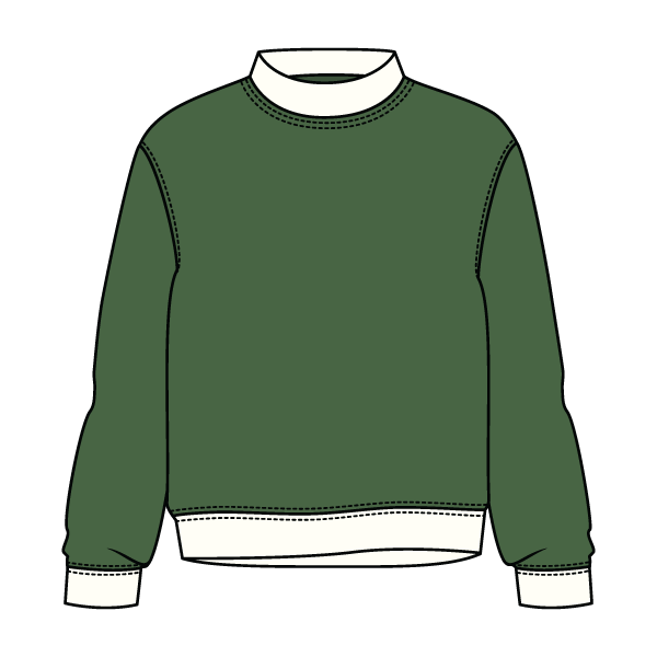Heavyweight Fleece Fitted Mock Neck Sweatshirt