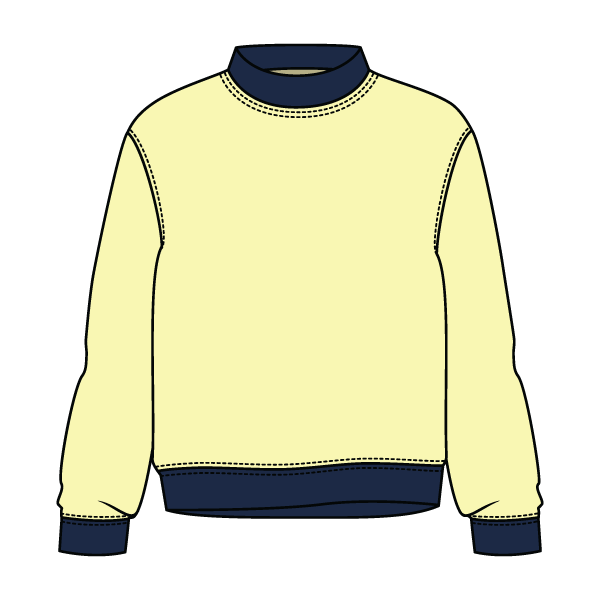 Heavyweight Fleece Fitted Mock Neck Sweatshirt