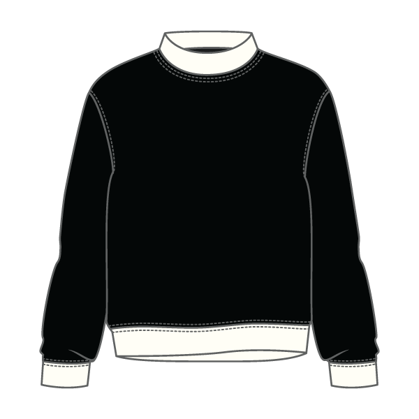 Heavyweight Fleece Fitted Mock Neck Sweatshirt