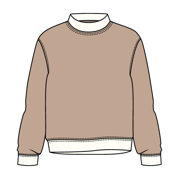 Heavyweight Fleece Fitted Mock Neck Sweatshirt
