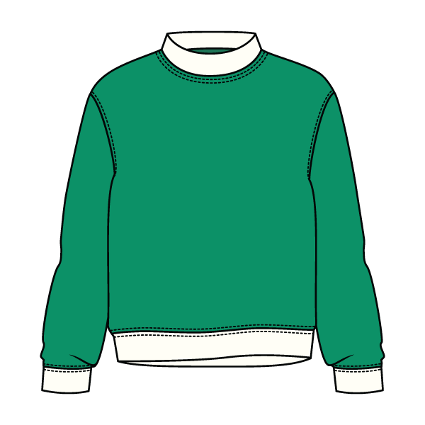 Heavyweight Fleece Fitted Mock Neck Sweatshirt