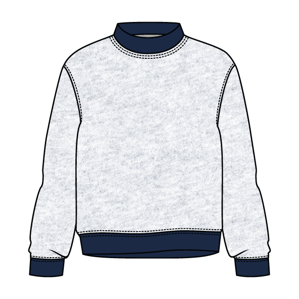 Heavyweight Fleece Fitted Mock Neck Sweatshirt