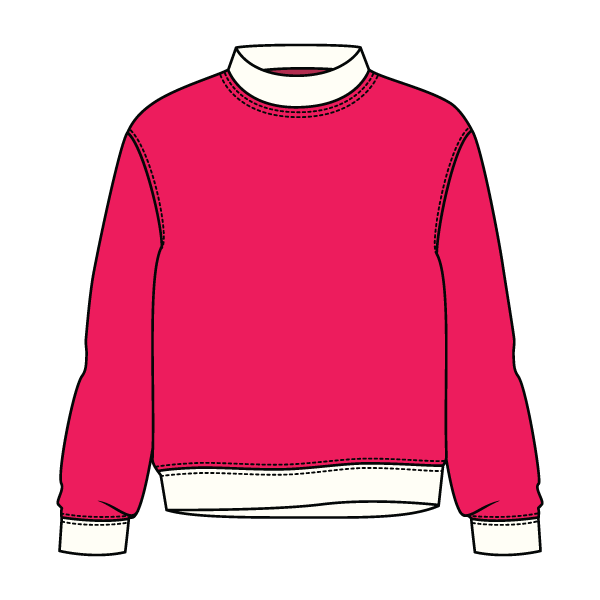 Heavyweight Fleece Fitted Mock Neck Sweatshirt