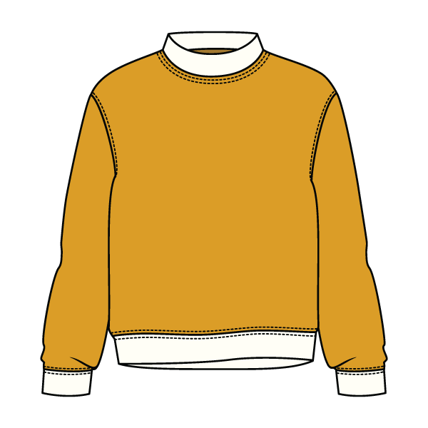 Heavyweight Fleece Fitted Mock Neck Sweatshirt