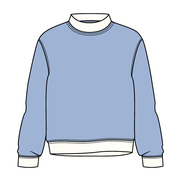 Heavyweight Fleece Fitted Mock Neck Sweatshirt