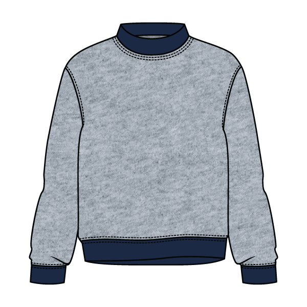 Heavyweight Fleece Fitted Mock Neck Sweatshirt