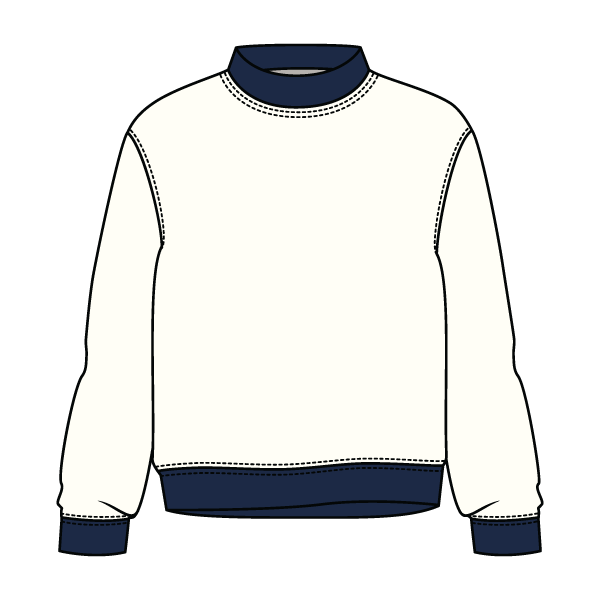 Heavyweight Fleece Fitted Mock Neck Sweatshirt