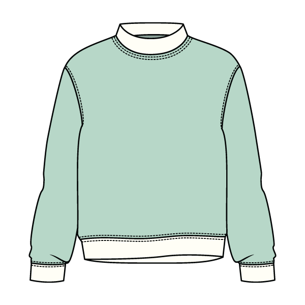 Heavyweight Fleece Fitted Mock Neck Sweatshirt
