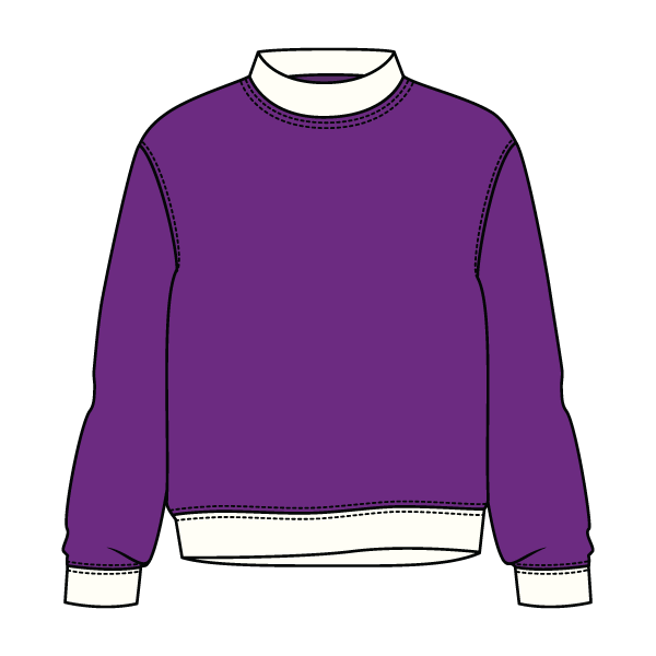 Heavyweight Fleece Fitted Mock Neck Sweatshirt
