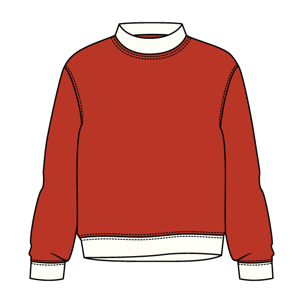 Heavyweight Fleece Fitted Mock Neck Sweatshirt