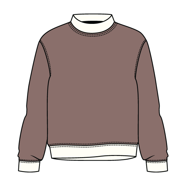 Heavyweight Fleece Fitted Mock Neck Sweatshirt