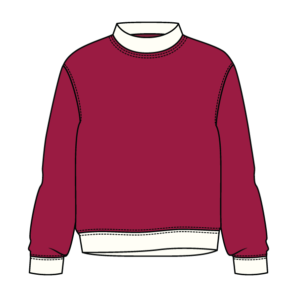 Heavyweight Fleece Fitted Mock Neck Sweatshirt