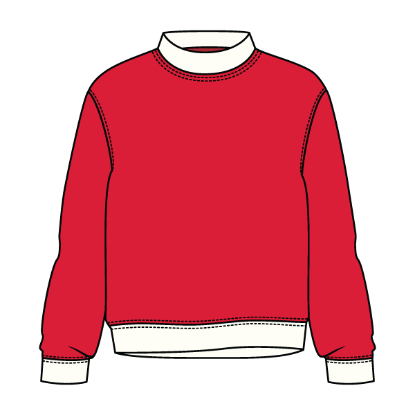 Heavyweight Fleece Fitted Mock Neck Sweatshirt