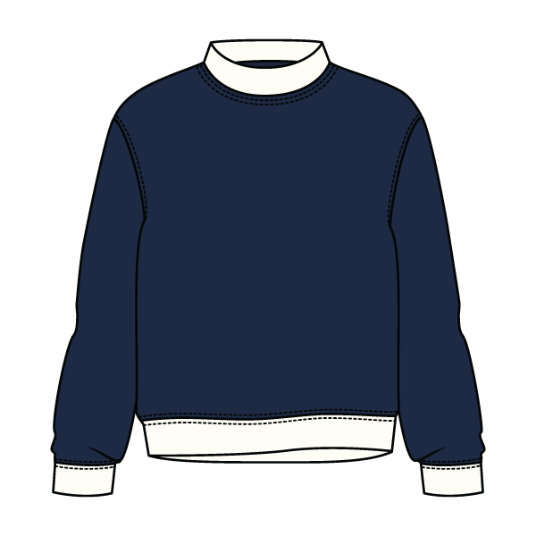 Heavyweight Fleece Fitted Mock Neck Sweatshirt