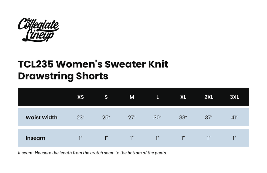 Size chart for Daytrip Short
