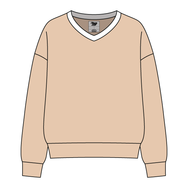 Cocoa Varsity V-Neck