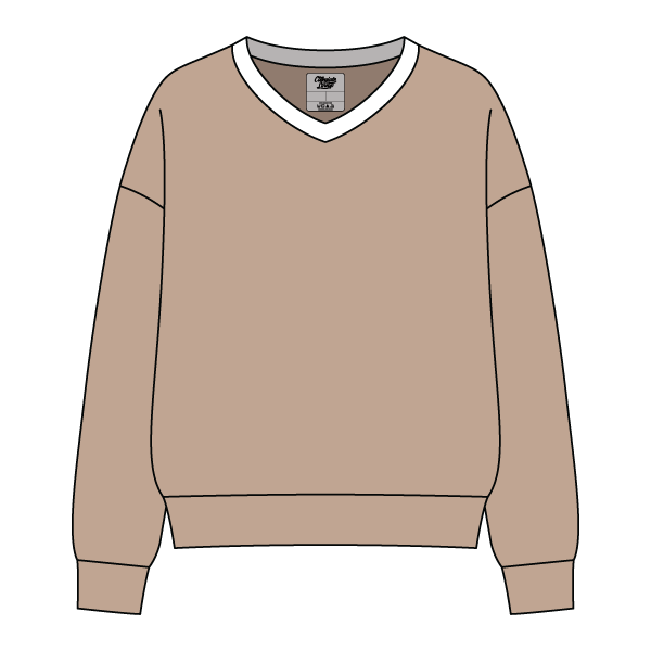Cocoa Varsity V-Neck