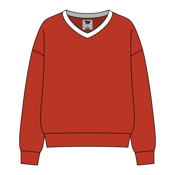 Cocoa Varsity V-Neck