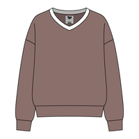 Cocoa Varsity V-Neck