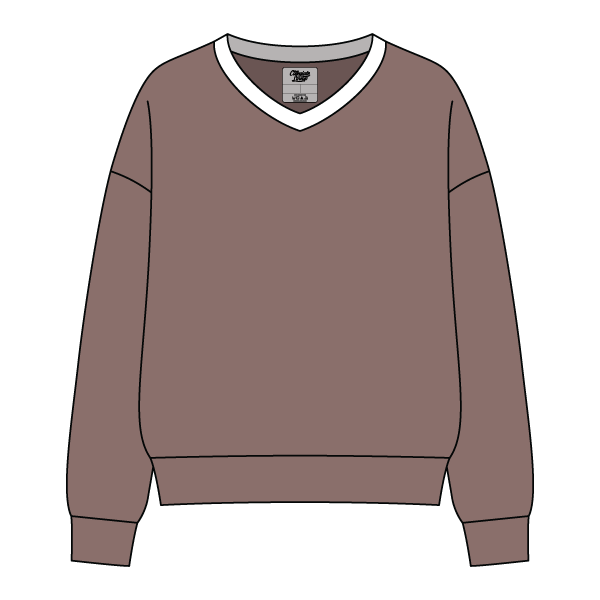 Cocoa Varsity V-Neck