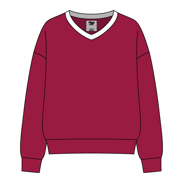 Cocoa Varsity V-Neck