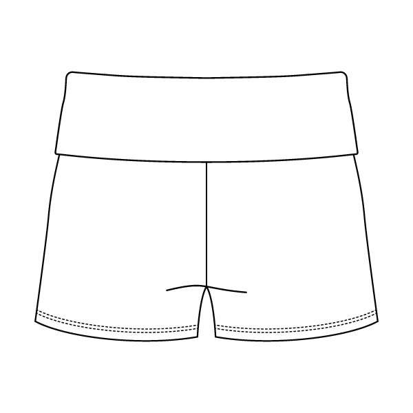 Women’s Foldover Waistband Heavyweight French Terry Shorts