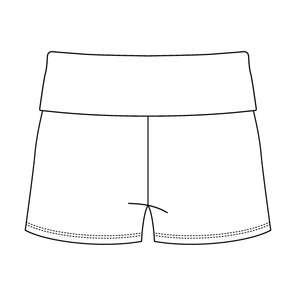 Women’s Foldover Waistband Heavyweight French Terry Shorts