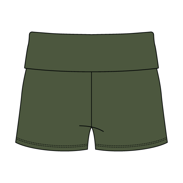 Women’s Foldover Waistband Heavyweight French Terry Shorts
