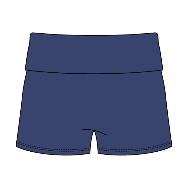 Women’s Foldover Waistband Heavyweight French Terry Shorts