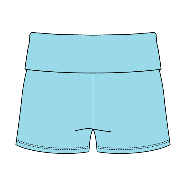 Women’s Foldover Waistband Heavyweight French Terry Shorts