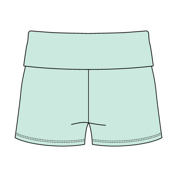 Women’s Foldover Waistband Heavyweight French Terry Shorts