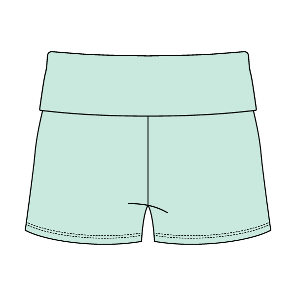 Women’s Foldover Waistband Heavyweight French Terry Shorts