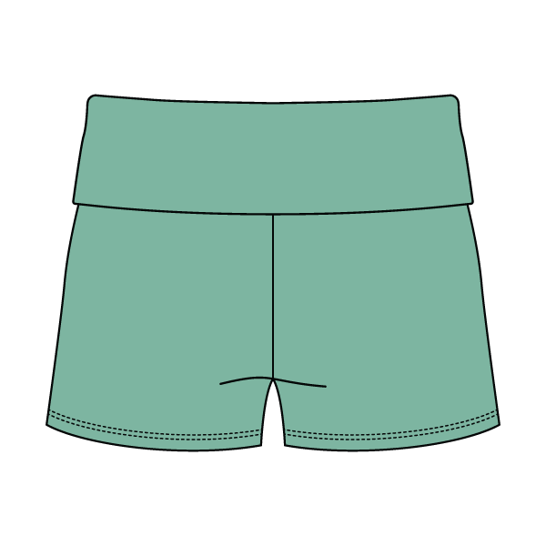 Women’s Foldover Waistband Heavyweight French Terry Shorts