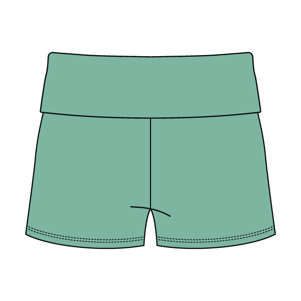 Women’s Foldover Waistband Heavyweight French Terry Shorts