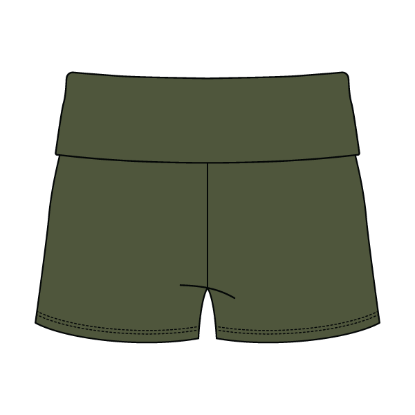 Women’s Foldover Waistband Heavyweight French Terry Shorts
