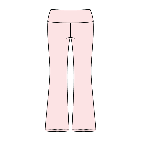 Women’s Foldover Waistband Heavyweight French Terry Flare Pants - The Collegiate Lineup