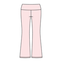 Women’s Foldover Waistband Heavyweight French Terry Flare Pants - The Collegiate Lineup