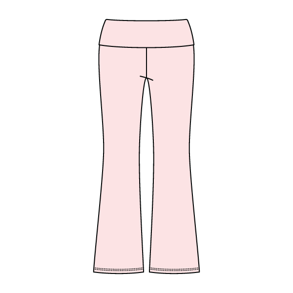 Women’s Foldover Waistband Heavyweight French Terry Flare Pants - The Collegiate Lineup