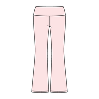 Women’s Foldover Waistband Heavyweight French Terry Flare Pants - The Collegiate Lineup