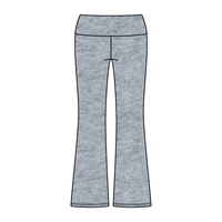 Women’s Foldover Waistband Heavyweight French Terry Flare Pants - The Collegiate Lineup
