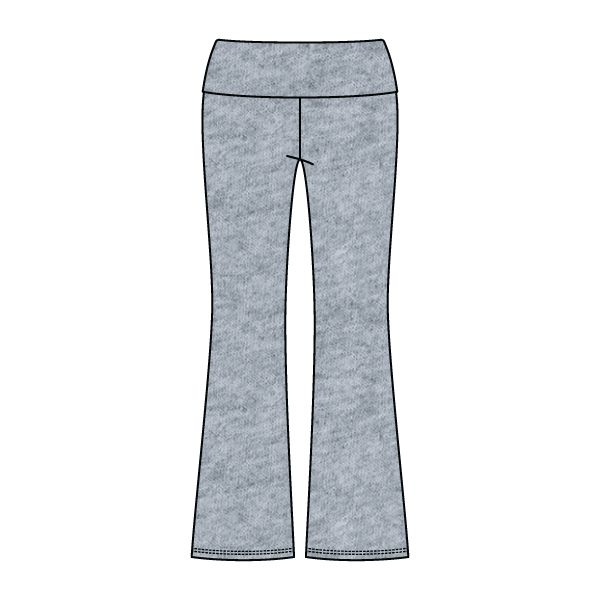 Women’s Foldover Waistband Heavyweight French Terry Flare Pants - The Collegiate Lineup