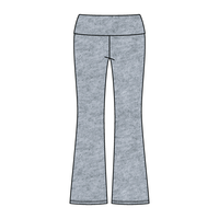 Women’s Foldover Waistband Heavyweight French Terry Flare Pants - The Collegiate Lineup