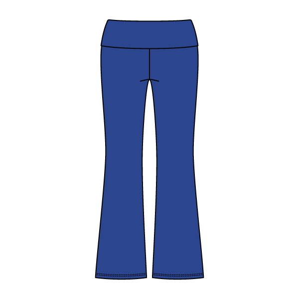 Women’s Foldover Waistband Heavyweight French Terry Flare Pants - The Collegiate Lineup