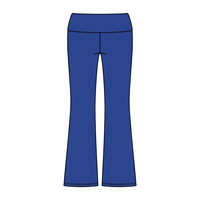 Women’s Foldover Waistband Heavyweight French Terry Flare Pants - The Collegiate Lineup